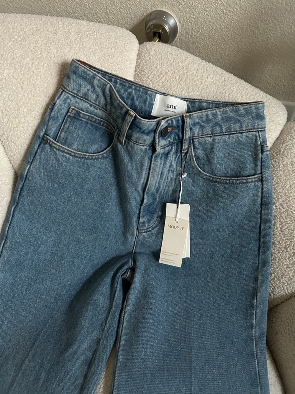 Wide Leg Blue Jeans - Unbranded - Picture 2 of 6